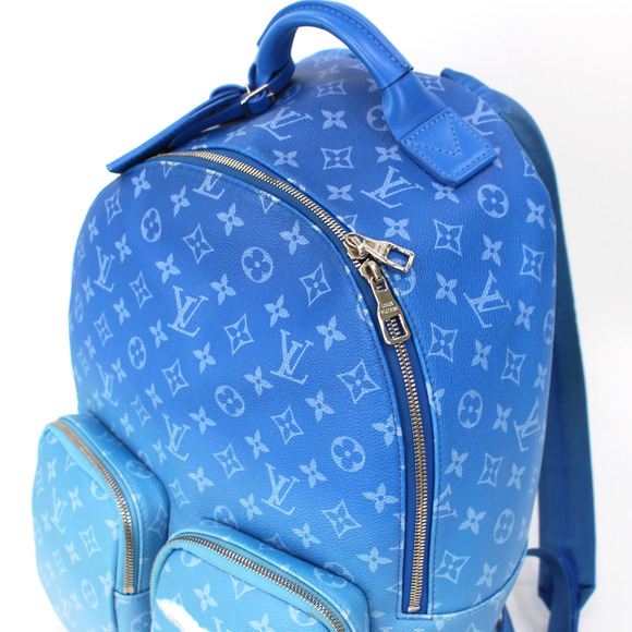 Louis Vuitton Blue Tonal White Monogram Cloud Backpack Coated Canvas Leather Bag main image 10
